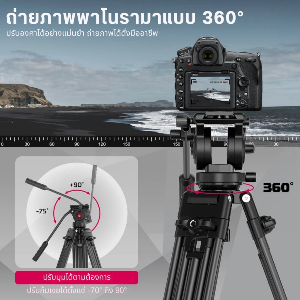 ขาตั้งกล้อง ULANZI MT81 ระบบ ARCA สีดำ