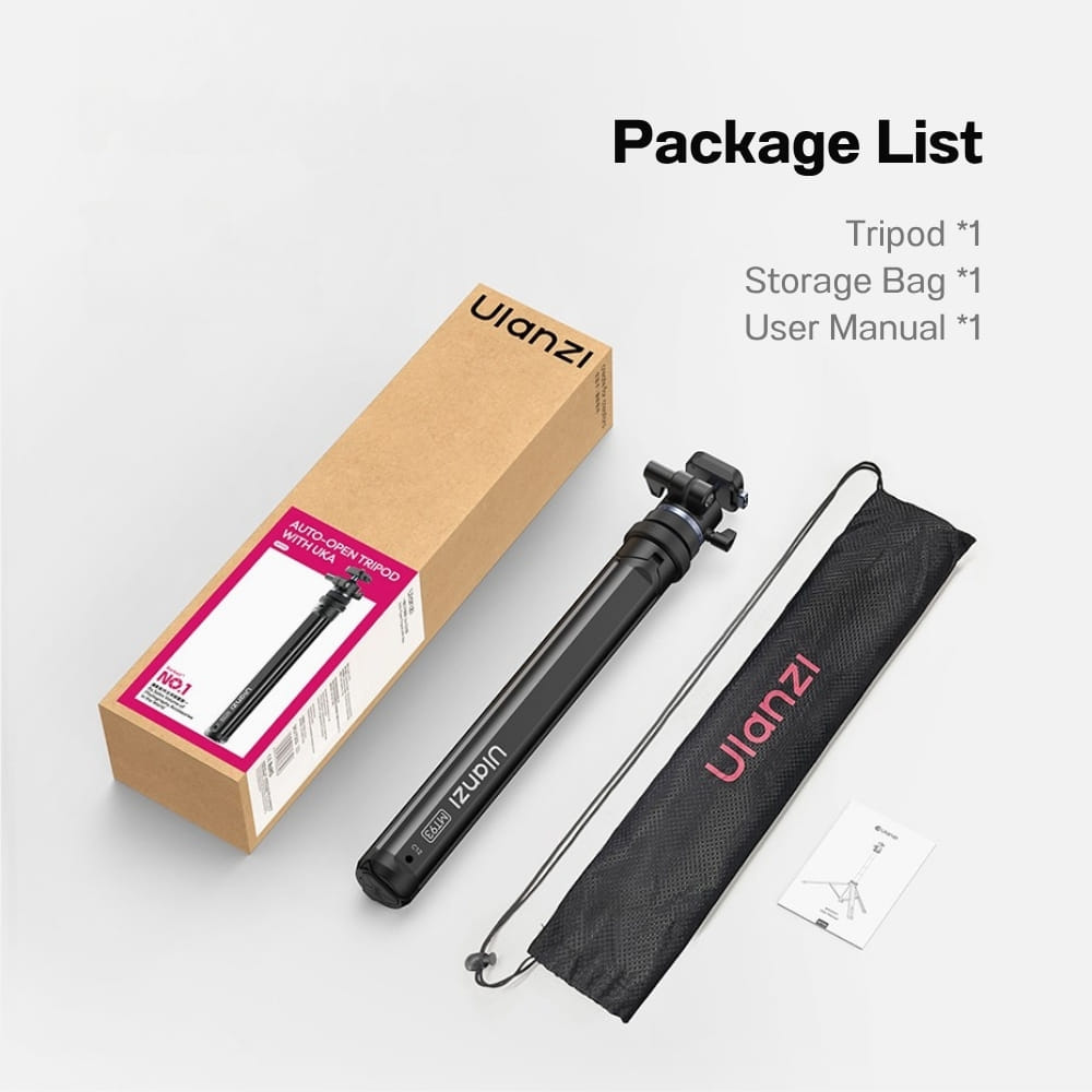 ขาตั้งกล้อง ขาตั้งไฟ ULANZI MT93 กางอัตโนมัติ หัวบอล UKA QUICK RELEASE สำหรับ MIRRORLESS ถ่าย VLOG_8