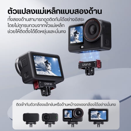 ตัวแปลงแม่เหล็กปลดเร็ว ULANZI OA24 ล็อกสองชั้น DUAL-CLAW + เกลียว 1/4