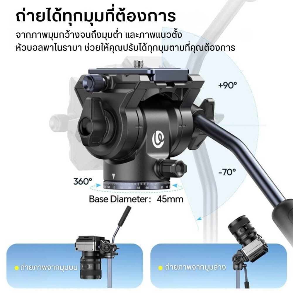 ขาตั้งกล้อง ULANZI OMBRA VIDEO II ขนาดพกพา สีดำด้าน