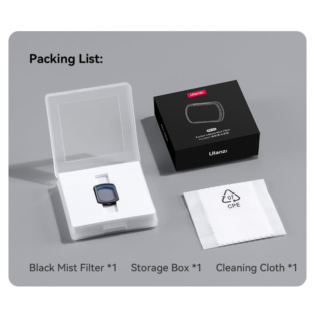 ฟิลเตอร์ BLACK MIST ULANZI PK01 ระบบแม่เหล็ก รองรับ DJI OSMO POCKET 3