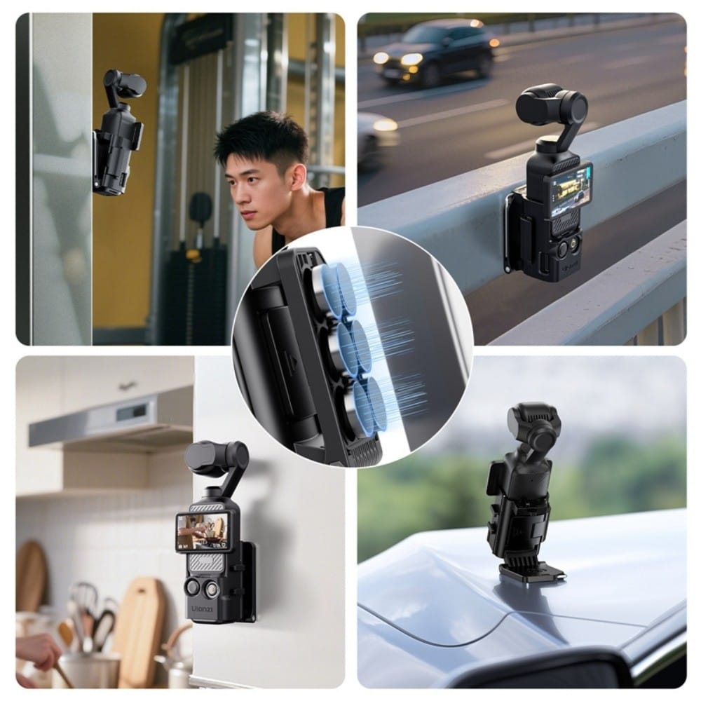 ขาตั้งแม่เหล็ก ULANZI PK15 รองรับ DJI OSMO POCKET 3 พร้อมระบบปรับมุม 180 องศา และ QUICK CARD SWAP