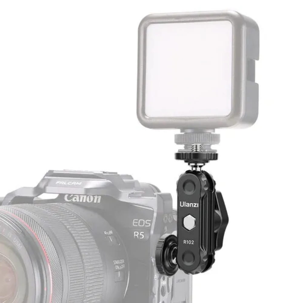แคลมป์ 2 หัว ULANZI R102 ปรับมุม 360 องศา ต่ออุปกรณ์เสริมกล้อง ไฟ LED มอนิเตอร์ สีดำ_0