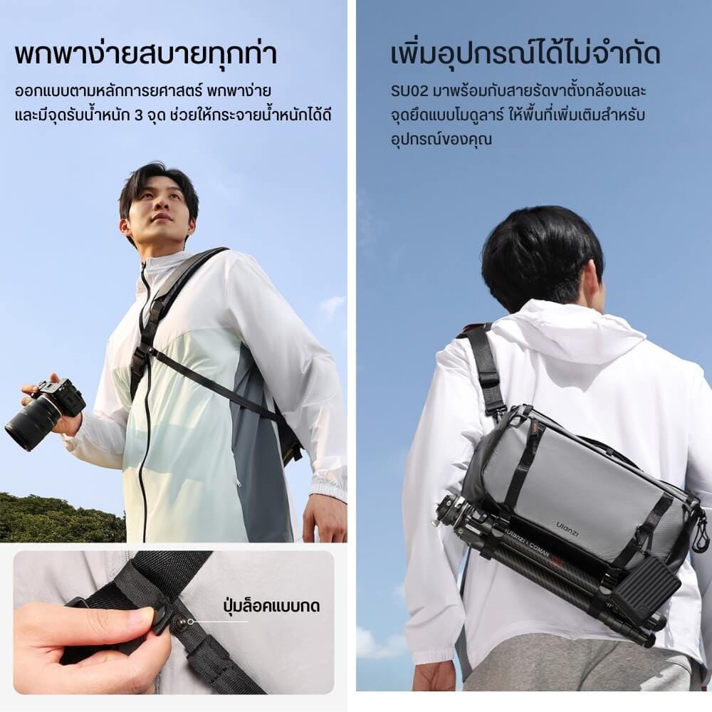 กระเป๋ากล้อง ULANZI SU02 ขนาดความจุ 13 ลิตร สีเทา_4