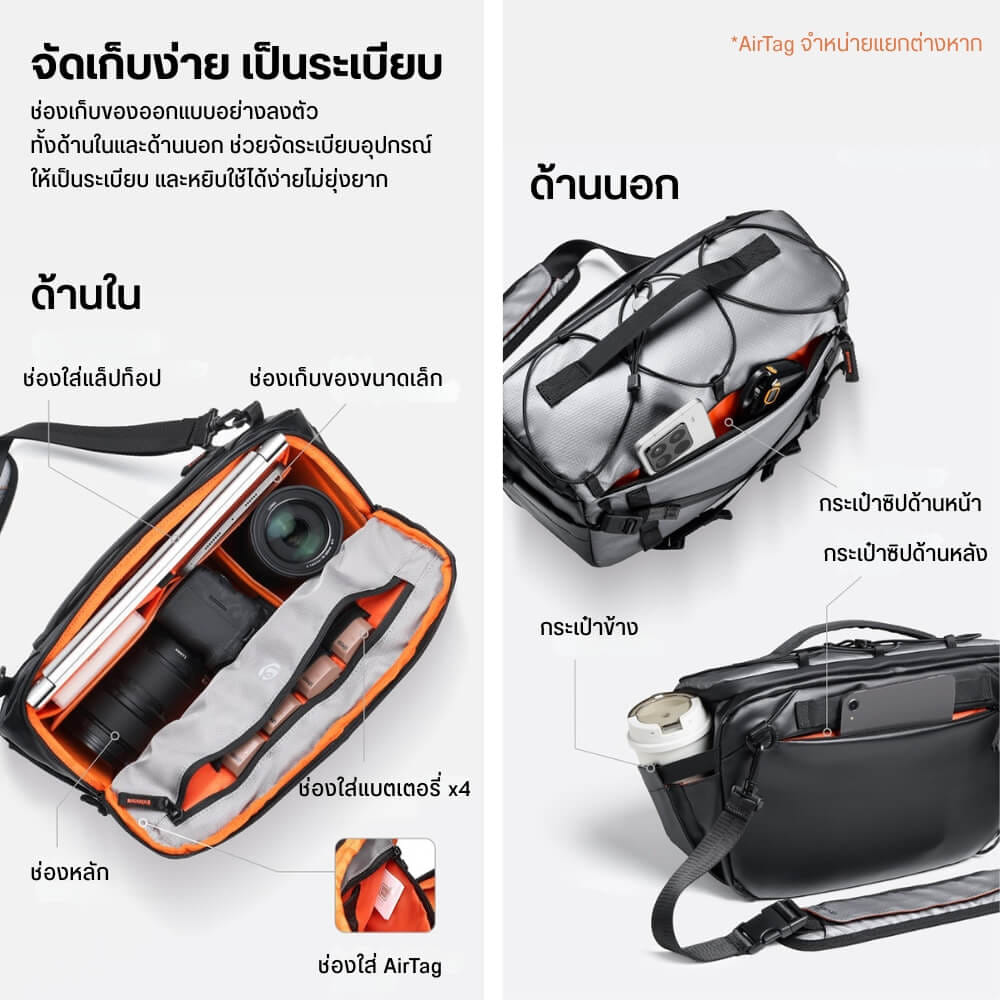 กระเป๋ากล้อง ULANZI SU02 ขนาดความจุ 13 ลิตร สีเทา_5