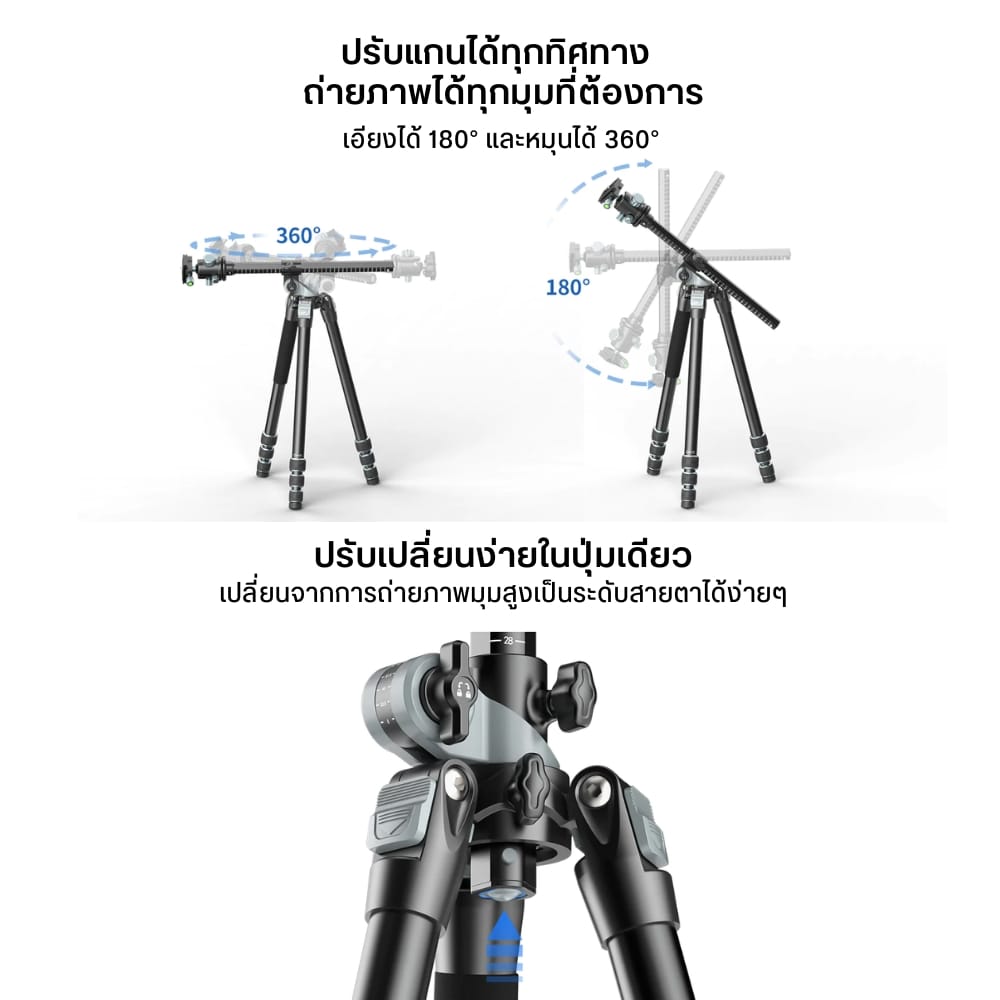 ขาตั้งกล้อง ULANZI MT59 ขนาดพกพา สีดำ