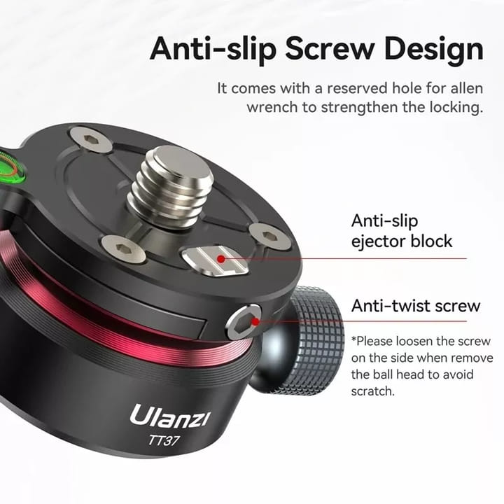 ฐานปรับระดับ ULANZI TT37 ต่อขาตั้งกล้อง ขนาดพกพา สีดำ_2