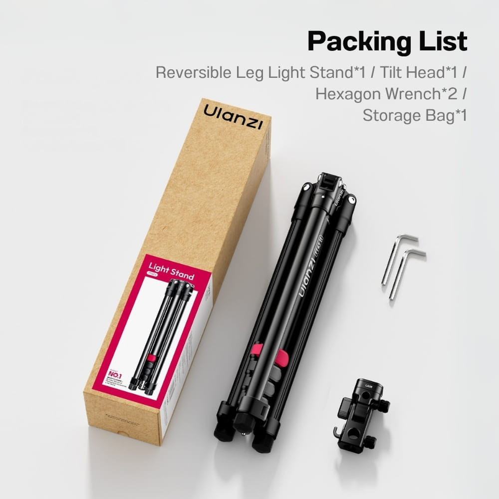 ขาตั้งไฟ ULANZI TT43 II ยืดสูงได้ 2.1M พร้อม TILT HEAD รับน้ำหนักได้ถึง 4KG