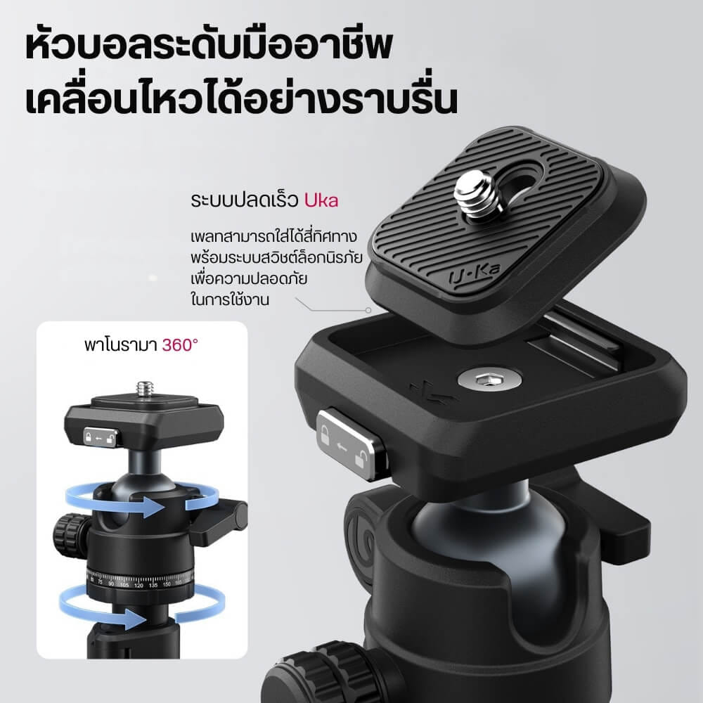 ขาตั้งกล้อง ULANZI TT59 ขนาดพกพา สีดำด้าน