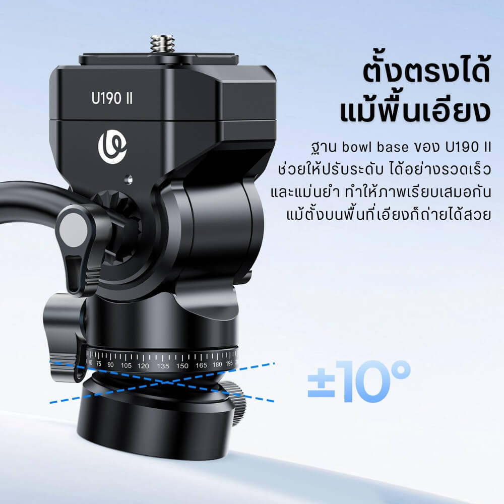 หัวแพนน้ำมัน ULANZI U190 II ระบบ UKA สีดำ