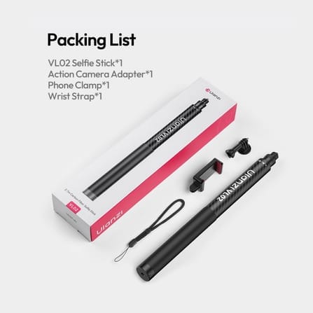 ไม้เซลฟี่ ULANZI VL02 คาร์บอนไฟเบอร์ ขนาดพกพา สีดำ_6