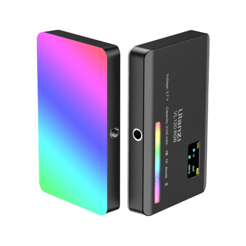 ไฟ LED อเนกประสงค์ ULANZI VL120 RGB ขนาดพกพา สีดำ ไฟเซลฟี่ ไฟติดหัวกล้อง ไฟดารา_0