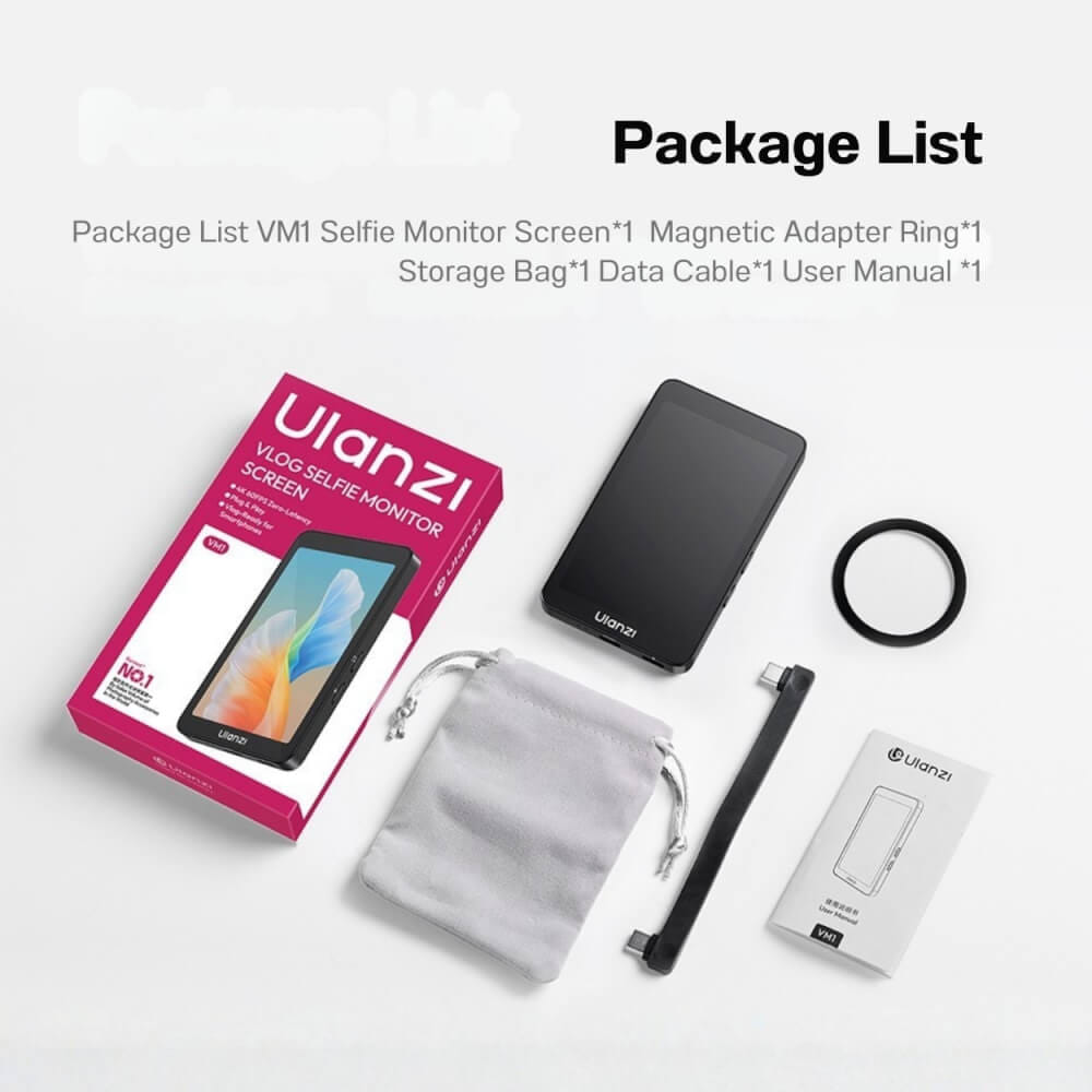 จอมินิเตอร์ติดหลังมือถือ ULANZI VM1 ระบบ MAGSAFE ขนาดพกพา สีดำ