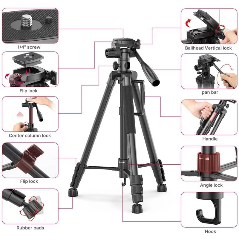 ขาตั้งกล้อง ULANZI U-SELECT VT02 ขนาดพกพา สีดำ