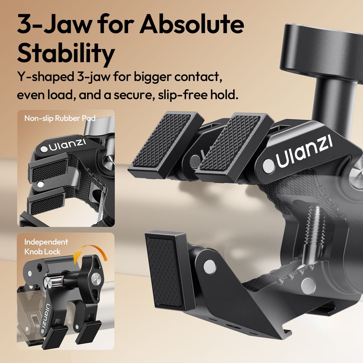 แขนยึดโต๊ะ ULANZI CO78 SUPER CLAMP ต่อกล้อง ไฟ สีดำ_4