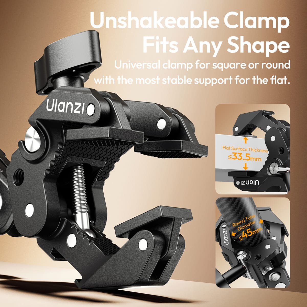 ชุดแขนยึดโต๊ะ ULANZI CO78 MINI SUPER CLAMP & MAGIC ARM สีดำ_2