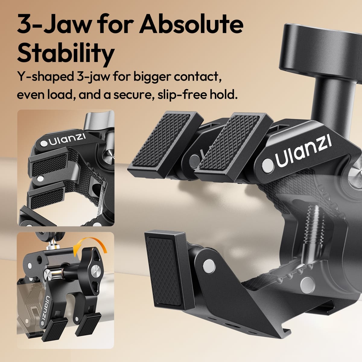 ชุดแขนยึดโต๊ะ ULANZI CO78 MINI SUPER CLAMP & MAGIC ARM สีดำ_4
