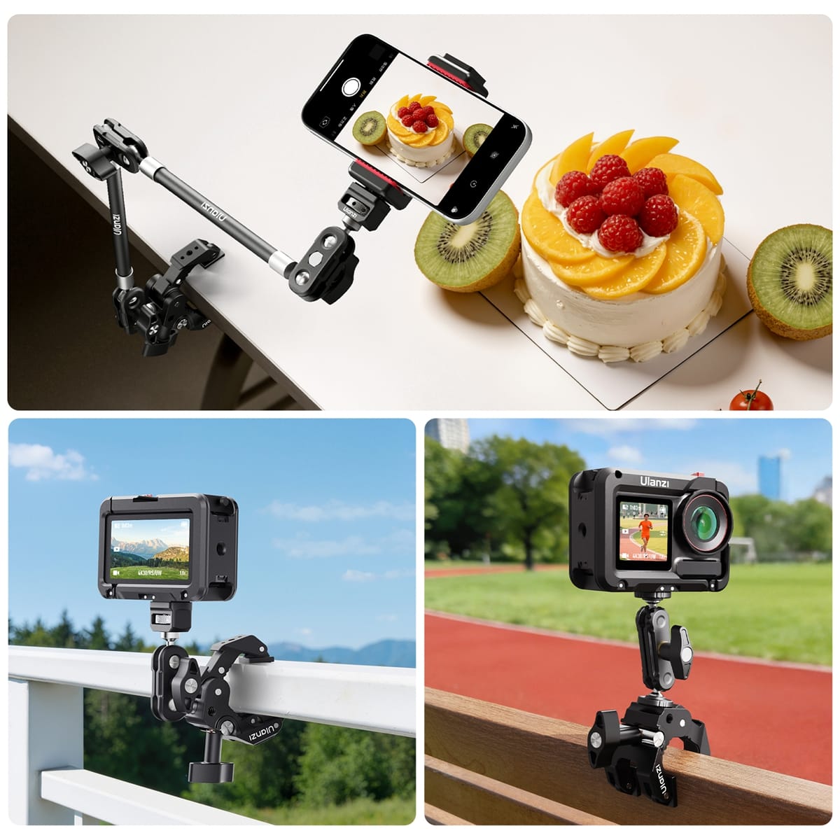ชุดแขนยึดโต๊ะ ULANZI CO78 MINI SUPER CLAMP & MAGIC ARM สีดำ_8