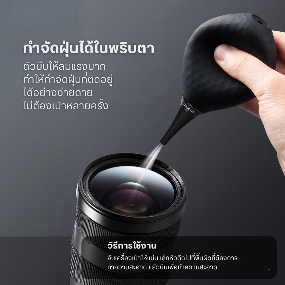 ลูกยางเป่าลม ULANZI EA02 (CO73) ทำความสะอาดเลนส์ อุปกรณ์อิเล็กทรอนิกส์ ขนาดพกพา สีดำ_3