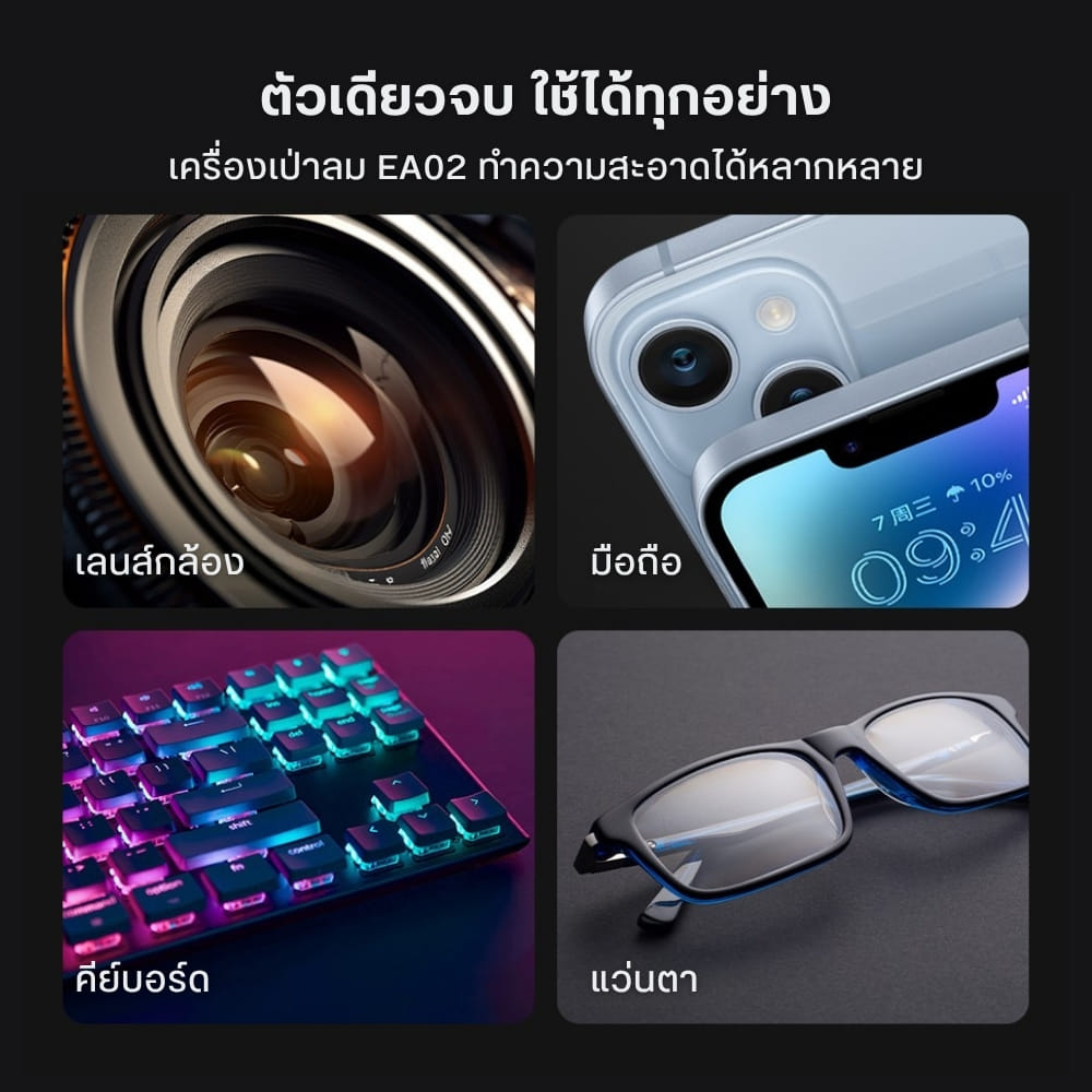 ลูกยางเป่าลม ULANZI EA02 (CO73) ทำความสะอาดเลนส์ อุปกรณ์อิเล็กทรอนิกส์ ขนาดพกพา สีดำ_4