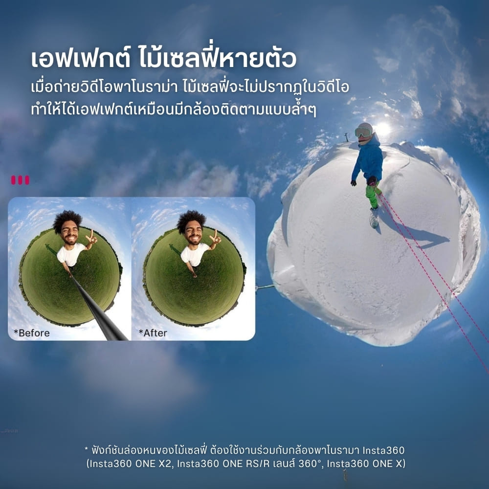 ไม้เซลฟี่ ULANZI MT57 สำหรับกล้อง GOPRO/INSTA360/DJI สีดำ_2
