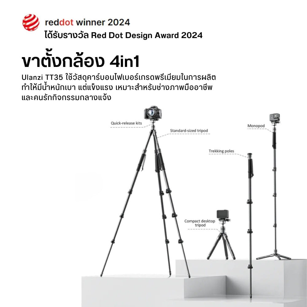 ขาตั้งกล้อง ULANZI TT35 แบบพกพา สายเที่ยว สีดำ_1