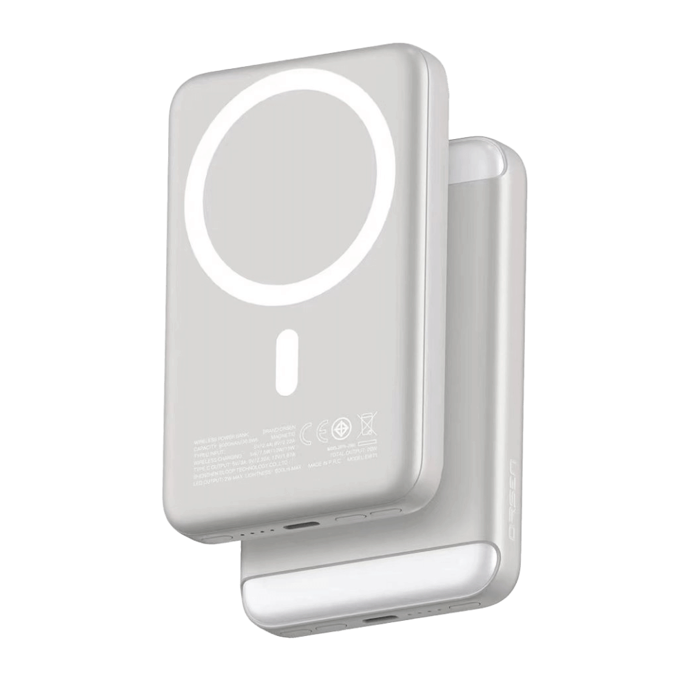 แบตเตอรี่สำรอง ORSEN BY ELOOP EW71 สีเบจ 8000MAH ชาร์จไร้สาย PD 20W