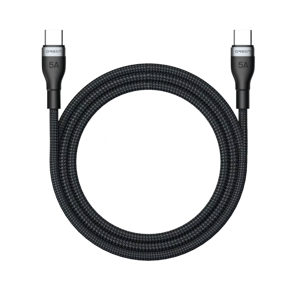 สายชาร์จ ORSEN BY ELOOP S6C USB TYPE C TO TYPE C ยาว 1.5 ม. รองรับ QC4.0 PD 100W (MAX) สายไนลอนถัก ชาร์จโน๊ตบุ๊ค โอนข้อมูลได้_0