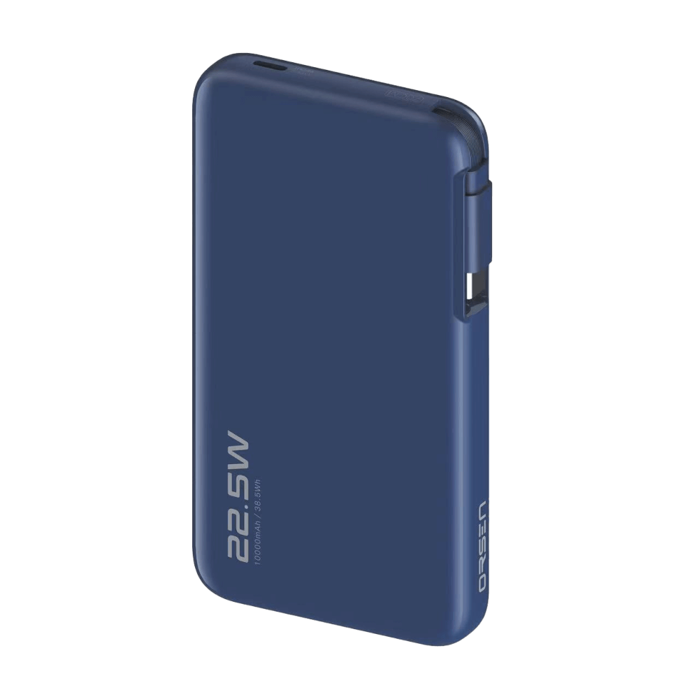 แบตเตอรี่สำรอง ORSEN BY ELOOP E60 สีน้ำเงิน 10000MAH ชาร์จเร็ว 22.5W PD 3.0 มีสายในตัว