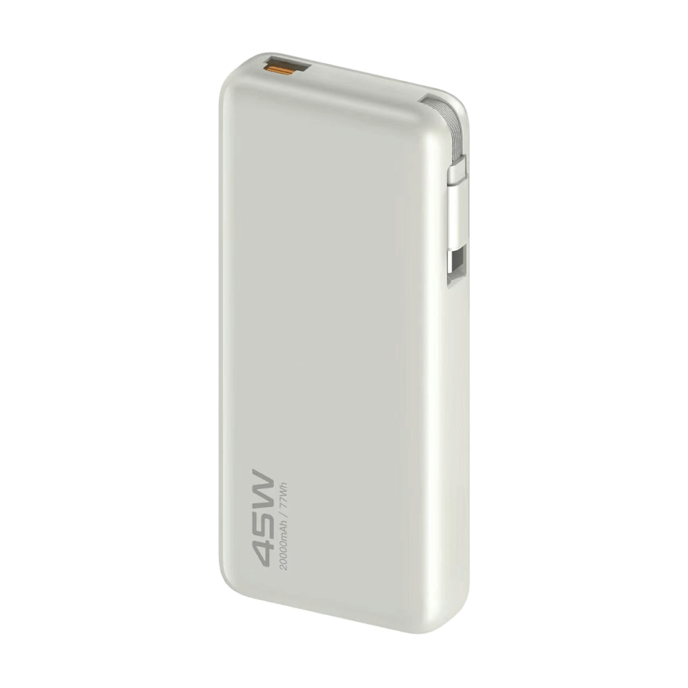 แบตเตอรี่สำรอง ORSEN BY ELOOP E66 สีเบจ 20000MAH ชาร์จเร็ว 45W มีสายในตัว TYPE C
