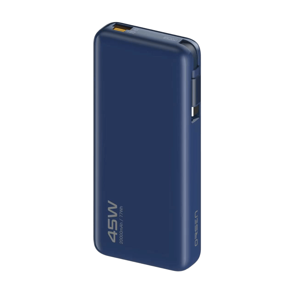 แบตเตอรี่สำรอง ORSEN BY ELOOP E66 สีน้ำเงิน 20000MAH ชาร์จเร็ว 45W มีสายในตัว TYPE C_0