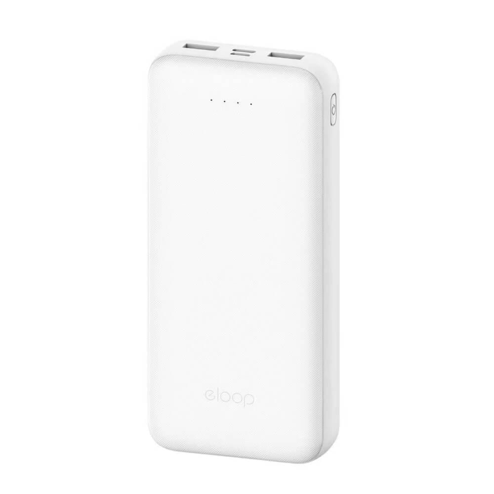 แบตเตอรี่สำรอง ORSEN BY ELOOP E34 สีขาว 20000MAH POWERBANK 2.4A 12W_0