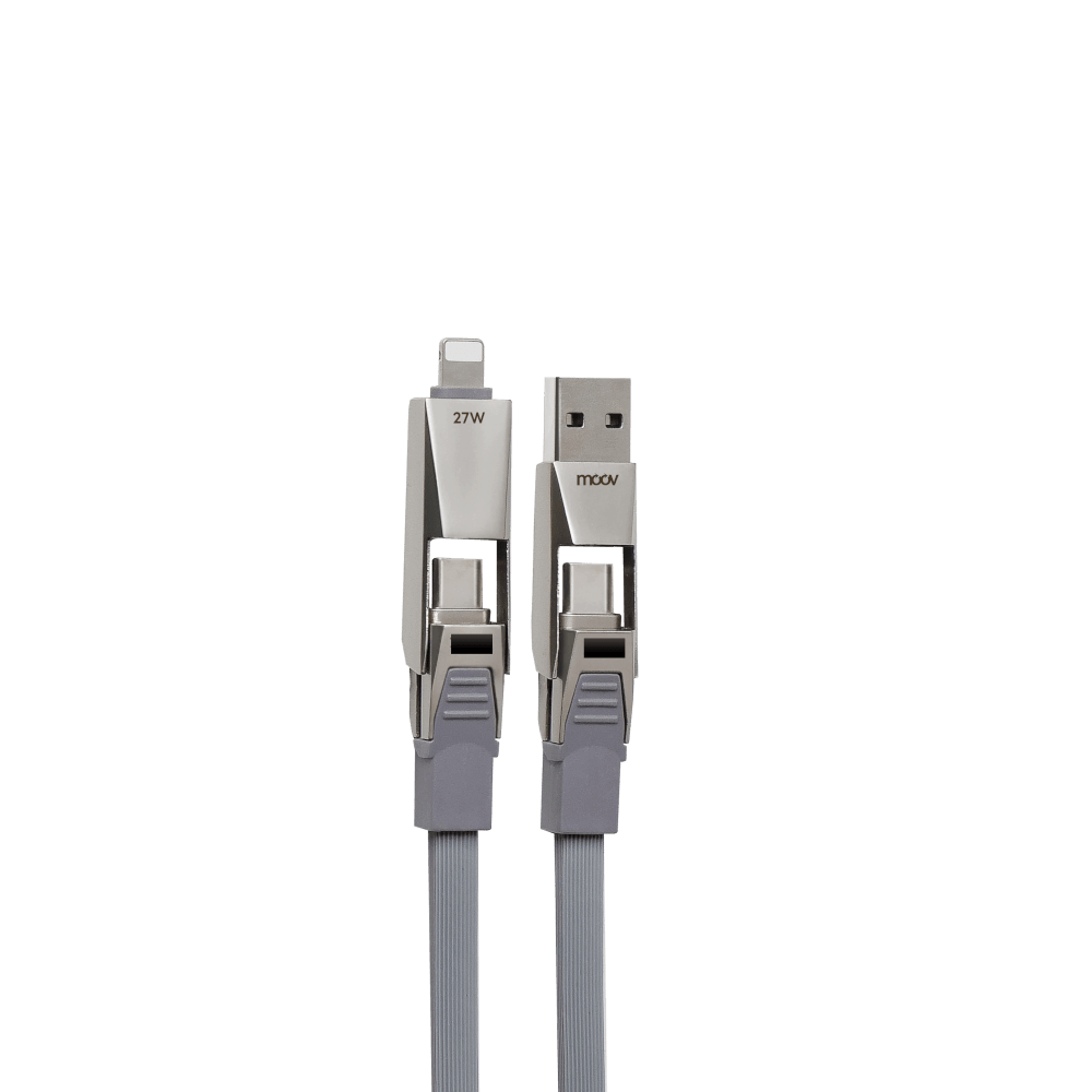 สายชาร์จ MOOV CB14 เทา สายชาร์จเร็ว PD FAST CHARGE 240W 4 IN 1_0