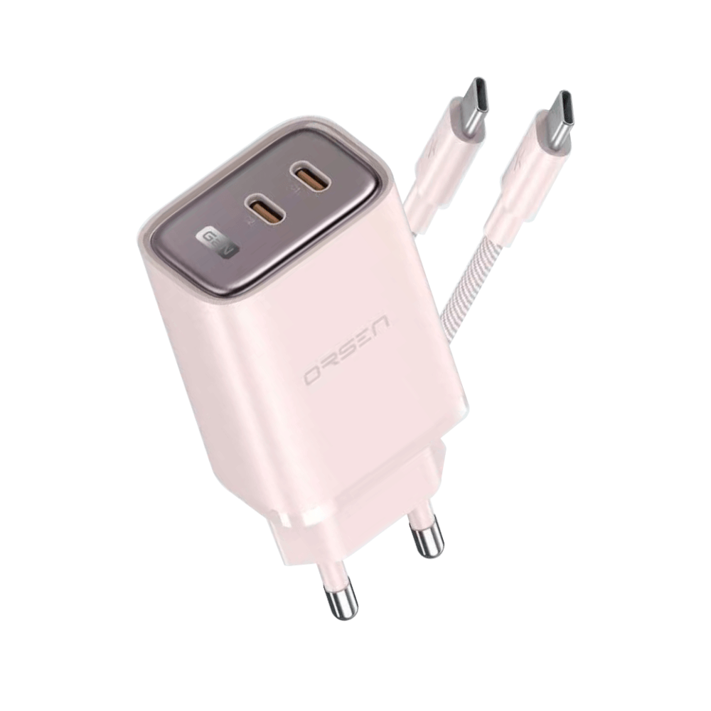 หัวชาร์จ ELOOP C41T สีชมพู หัวชาร์จเร็ว และ สายชาร์จเร็ว PD 45W สำหรับ สมาร์ทโฟน ทุกรุ่น ANDROID PHONE_0