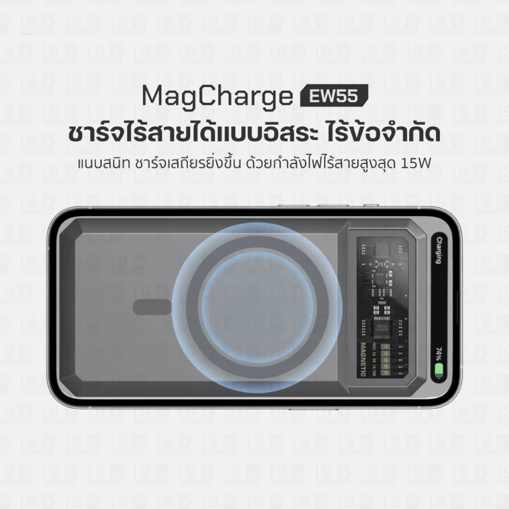 แบตเตอรี่สำรอง ORSEN BY ELOOP EW55 สีเทา 20000MAH แบตเตอรี่สำรอง PD 20W_1
