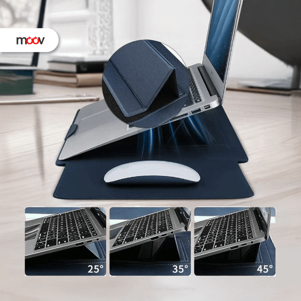 กระเป๋า MOOV LB01 สีน้ำตาล 13.3-14 นิ้ว 3 IN 1 สำหรับ MACBOOK AIR M2 M3 M4 PRO M5 M1_2
