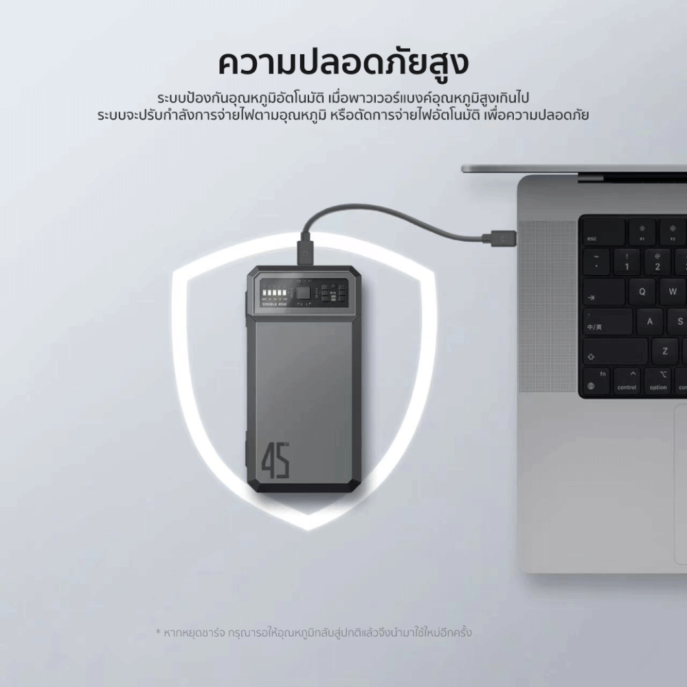 แบตเตอรี่สำรอง ORSEN BY ELOOP E59C สีเงิน 20000MAH ชาร์จเร็ว 45W รองรับ QC3.0 PD PPS UFCS_5
