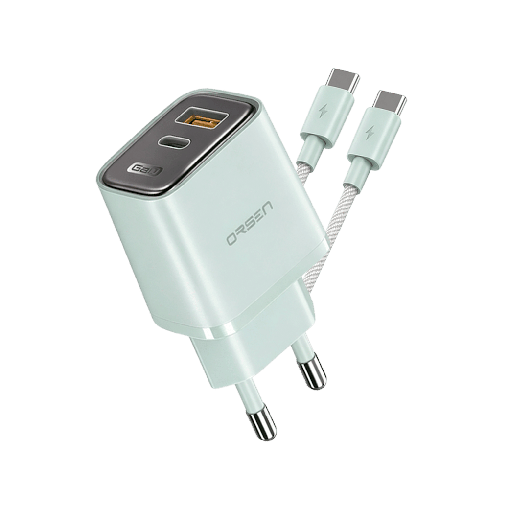 หัวชาร์จ ELOOP C31TC สีเขียว หัวชาร์จเร็ว และ สายชาร์จเร็ว PD 45W สำหรับ สมาร์ทโฟน ทุกรุ่น ANDROID PHONE