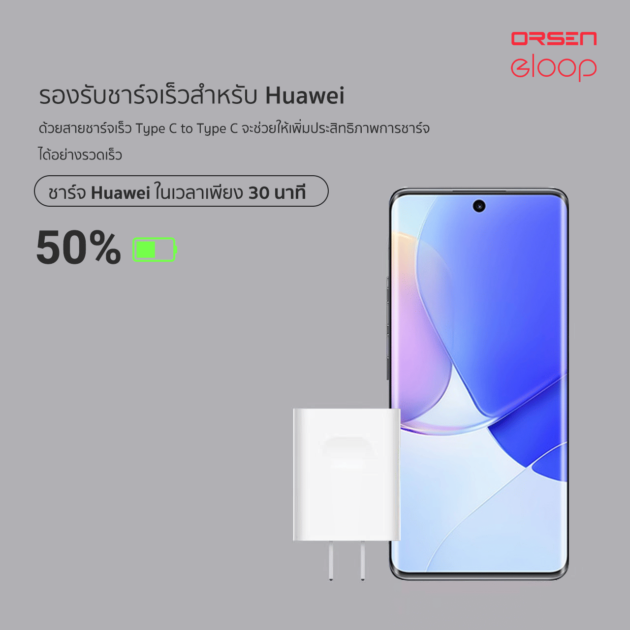 หัวชาร์จ ELOOP C15 สีดำ ชาร์จเร็ว PD 30W | QC 22.5W_3