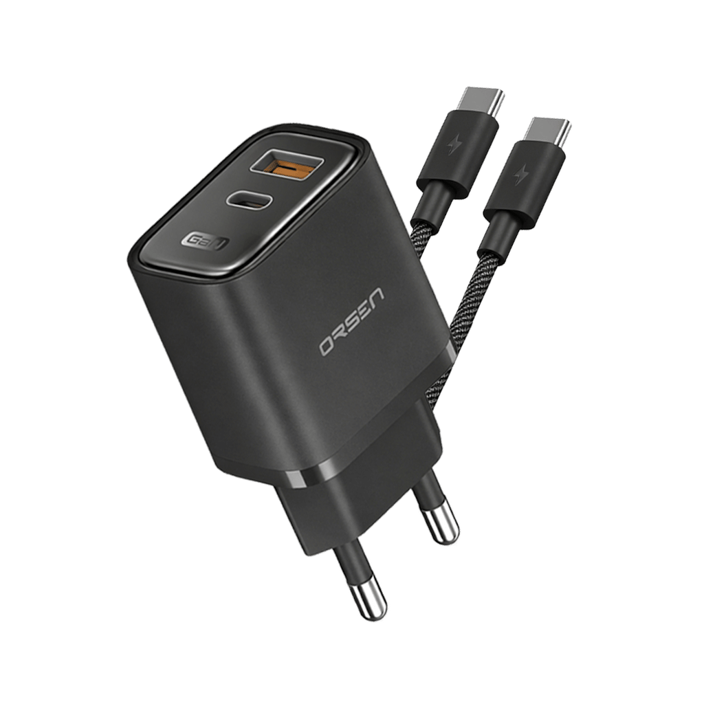 หัวชาร์จ ELOOP C31TC สีดำ หัวชาร์จเร็ว และ สายชาร์จเร็ว PD 45W สำหรับ สมาร์ทโฟน ทุกรุ่น ANDROID PHONE