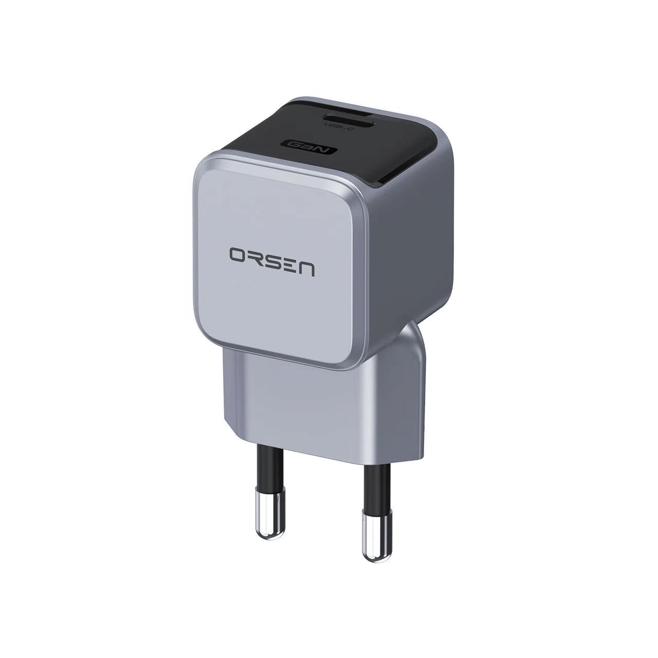 หัวอะแดปเตอร์ ORSEN BY ELOOP C23T 20W สีเงิน ชาร์จเร็ว GAN 1พอร์ต PD QC 3.0_0