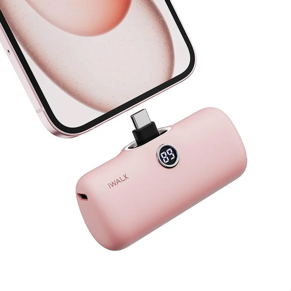 แบตเตอร์รี่สำรอง IWALK LINKPOD PRO 4800 MAH หัวชาร์จไร้สาย หัว TYPEC สี PINK_9