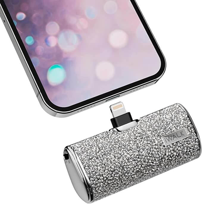 แบตเตอร์รี่สำรอง IWALK SECRET4500 MAH หัวชาร์จไร้สายหัว หัวชาร์จ LIGHTNING สี SILVER DIAMOND_10