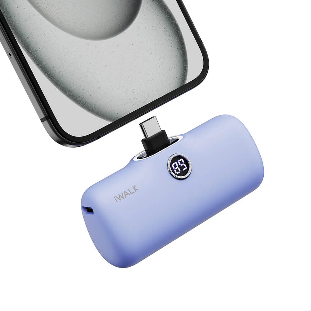 แบตเตอร์รี่สำรอง IWALK LINKPOD PRO 4800 MAH หัวชาร์จไร้สาย หัว TYPE C สี PURPLE_11