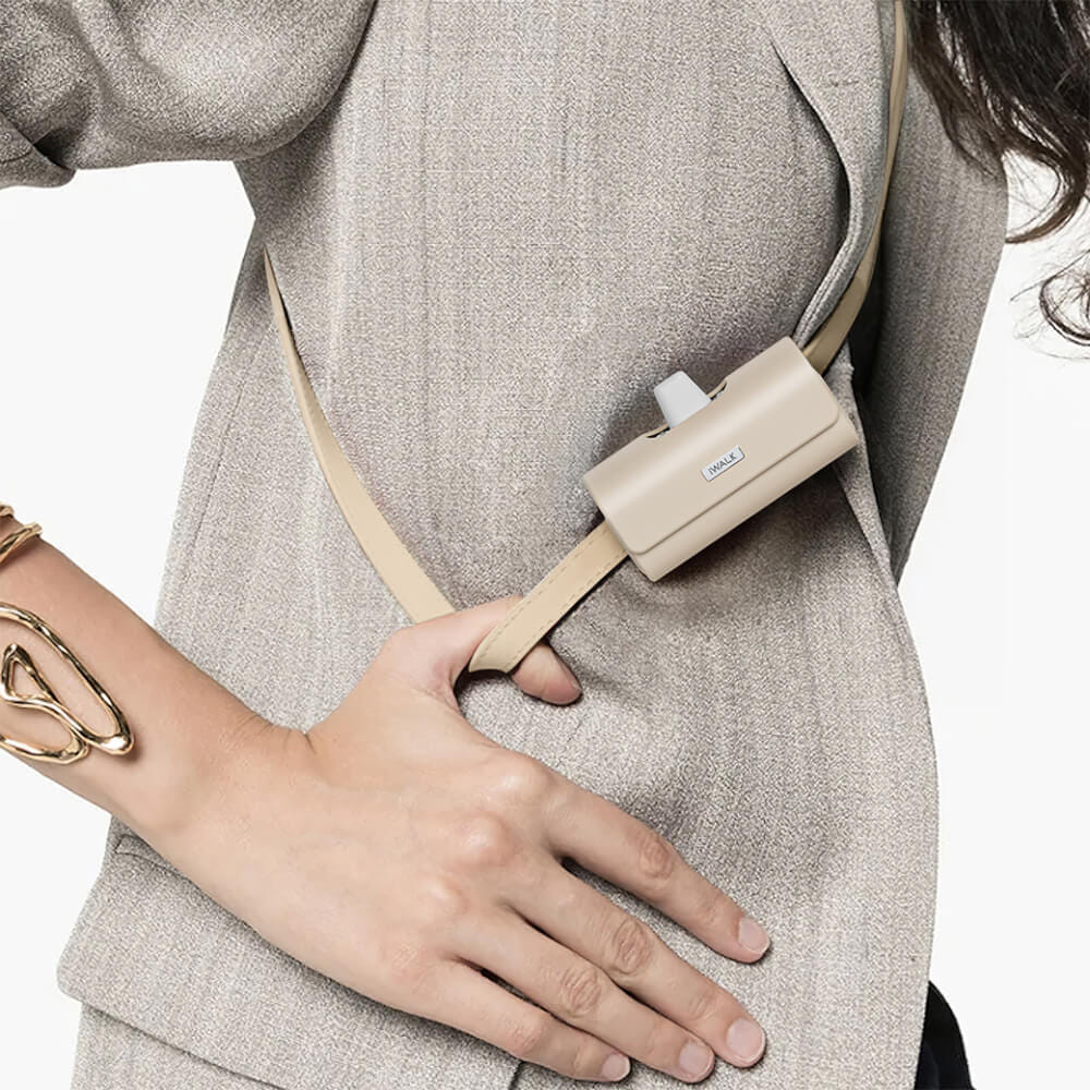 เคสซองหนัง IWALK LINKPOD BAG สีชมพู สำหรับใส่แบตสำรองแบบพกพา