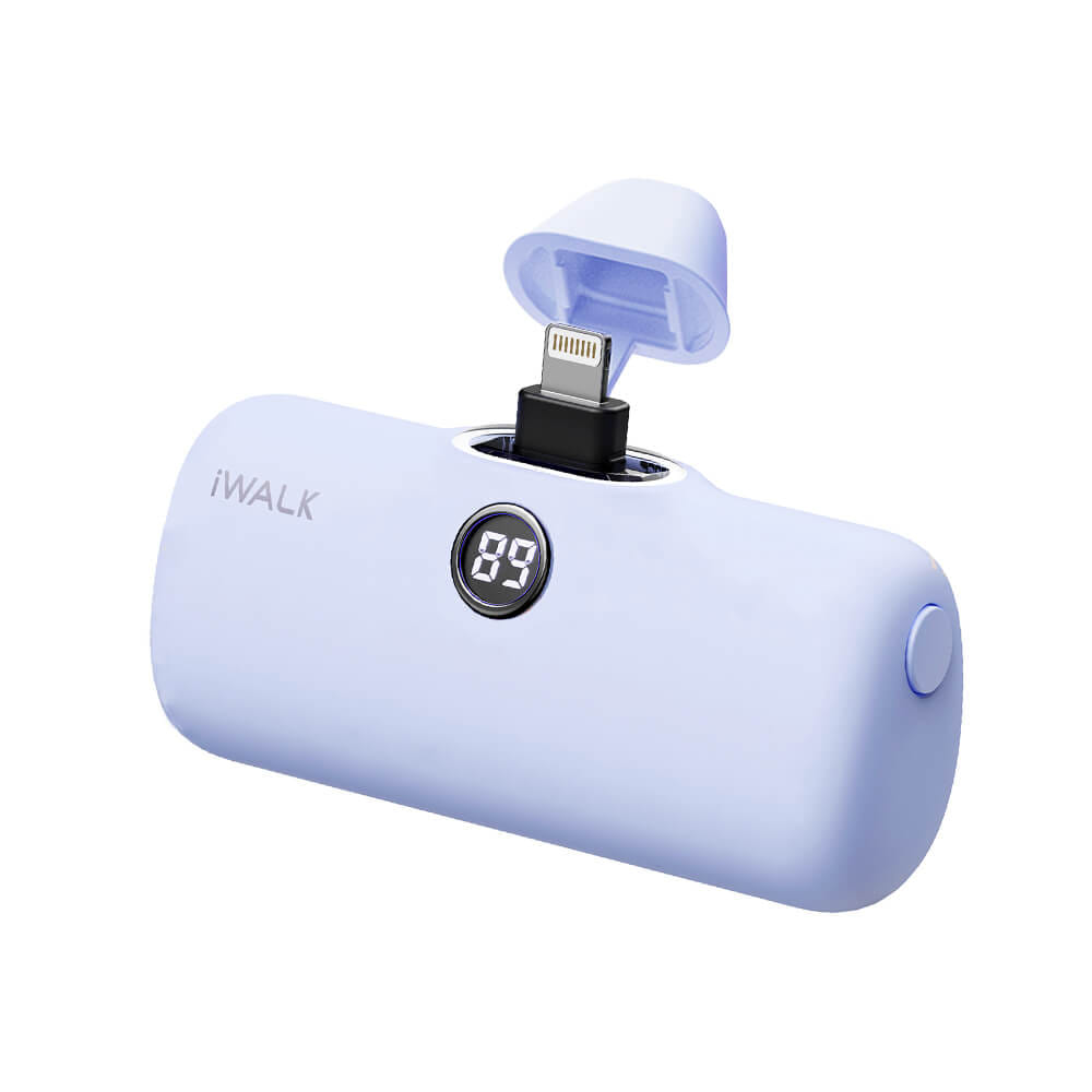 แบตเตอร์รี่สำรอง IWALK LINKPOD PRO 4800 MAH หัวชาร์จไร้สายหัว หัวชาร์จ LIGHTNING สี PURPLE