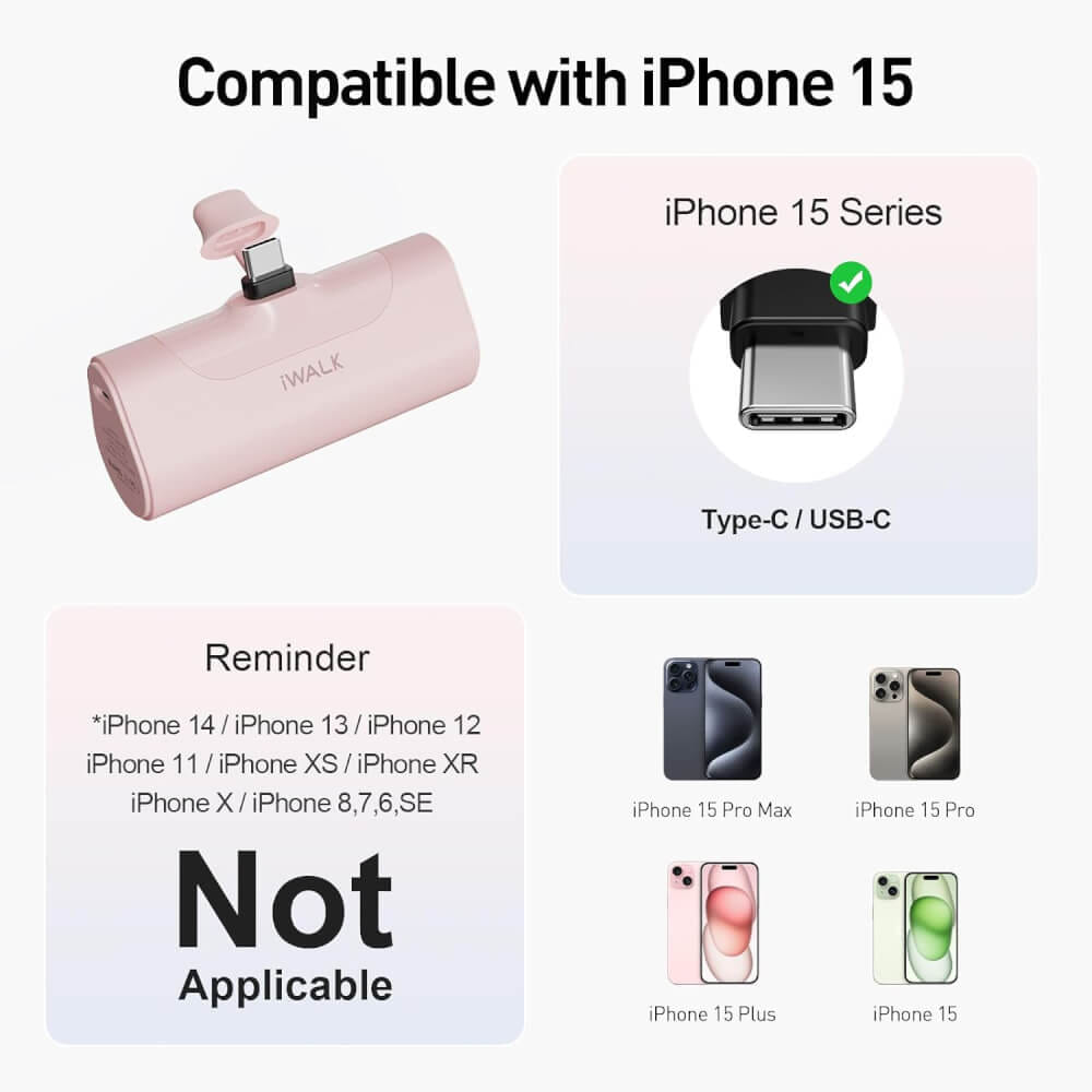 แบตเตอร์รี่สำรอง iWALK LinkPod4 ความจุ 4500mAh หัวชาร์จTypeC สี Black รองรับการชาร์จเร็ว 20W