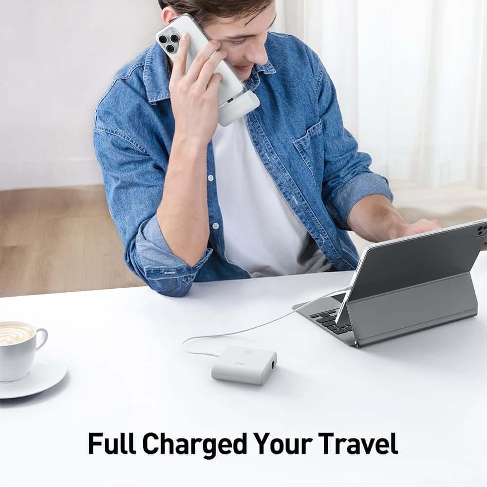 แบตเตอรี่สำรอง IWALK LINKPOD PLUS 13500MAH ชาร์จเร็ว 20W FASTCHARGE : WHITE : LIGHTNING_9