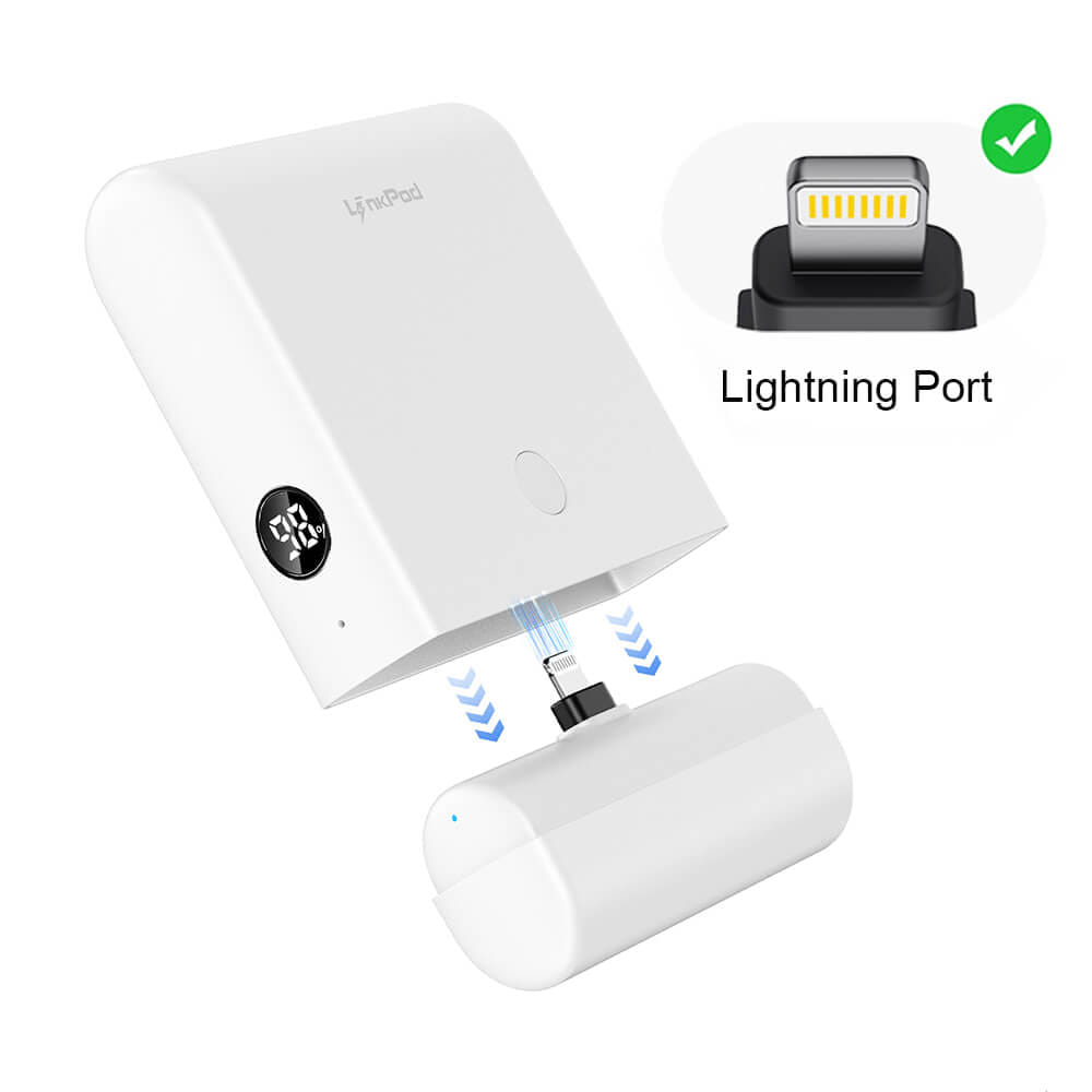 แบตเตอรี่สำรอง IWALK LINKPOD PLUS 13500MAH ชาร์จเร็ว 20W FASTCHARGE : WHITE : LIGHTNING_12