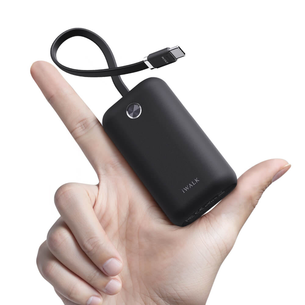 แบตเตอร์รี่สำรอง IWALK Power Mini 10000 MAH สายชาร์จในตัว TypeC สี Black  รองรับการชาร์จเร็ว 22.5Wเล็กกะทัดรัด_11